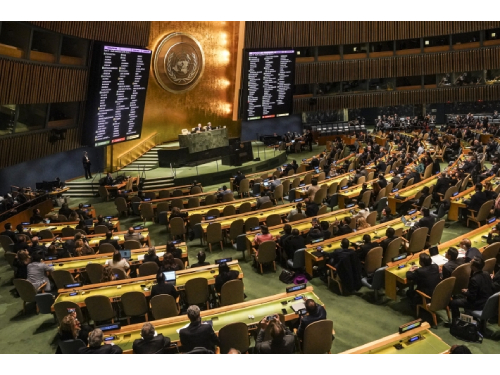 JT didele persvara pritarė rezoliucijai, reikalaujančiai Rusijos pasitraukimo iš Ukrainos