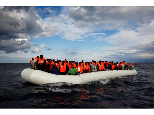 Migrantų laivas (nuotr. SCANPIX)