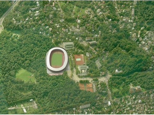 Kauno miesto savivaldybės nuotr. / Kauno S.Dariaus ir S.Girėno stadionas iš oro